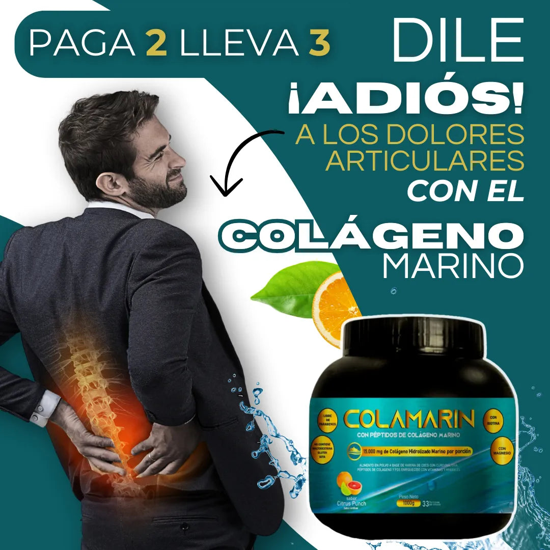 COLAMARIN – Colágeno Marino Hidrolizado - ¡Paga 2 y Lleva 3