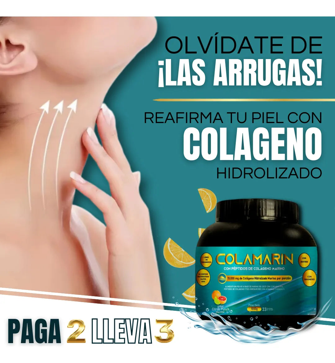 COLAMARIN – Colágeno Marino Hidrolizado - ¡Paga 2 y Lleva 3